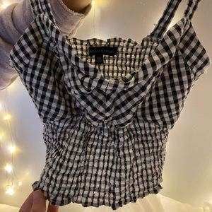 KENDALL & KYLIE PLAID CROP TOP